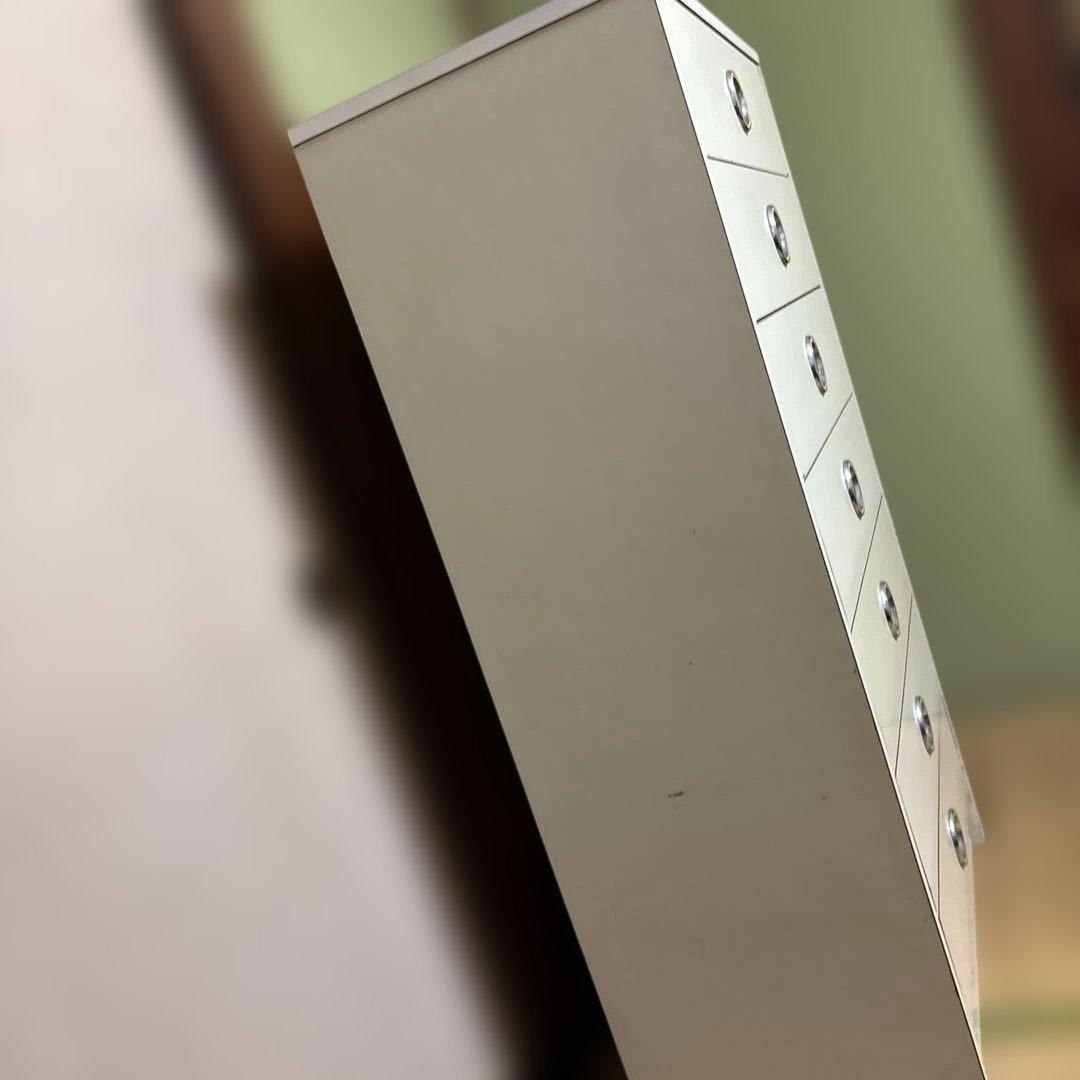 シ*ゲ様 ホワイト 木製 7段タンス 昭和レトロ　チェスト