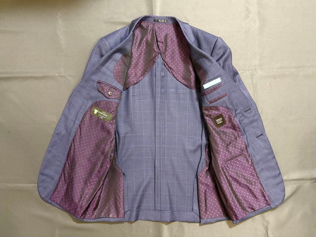 【ドーメル】TAKEO KIKUCHI 最高級スリーピーススーツ　ネイビー