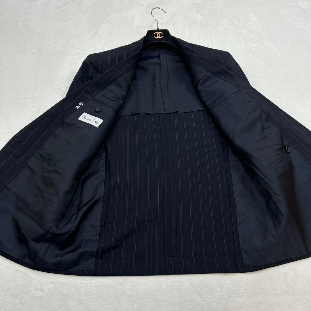 E727 L 75 クリスチャンディオール 白タグ ダブル スーツ 上下 メンズ