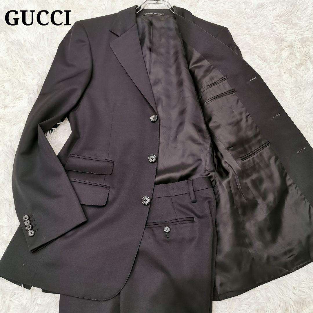 未使用品 GUCCI グッチ モヘア セットアップ ブラック 黒 46 M相当