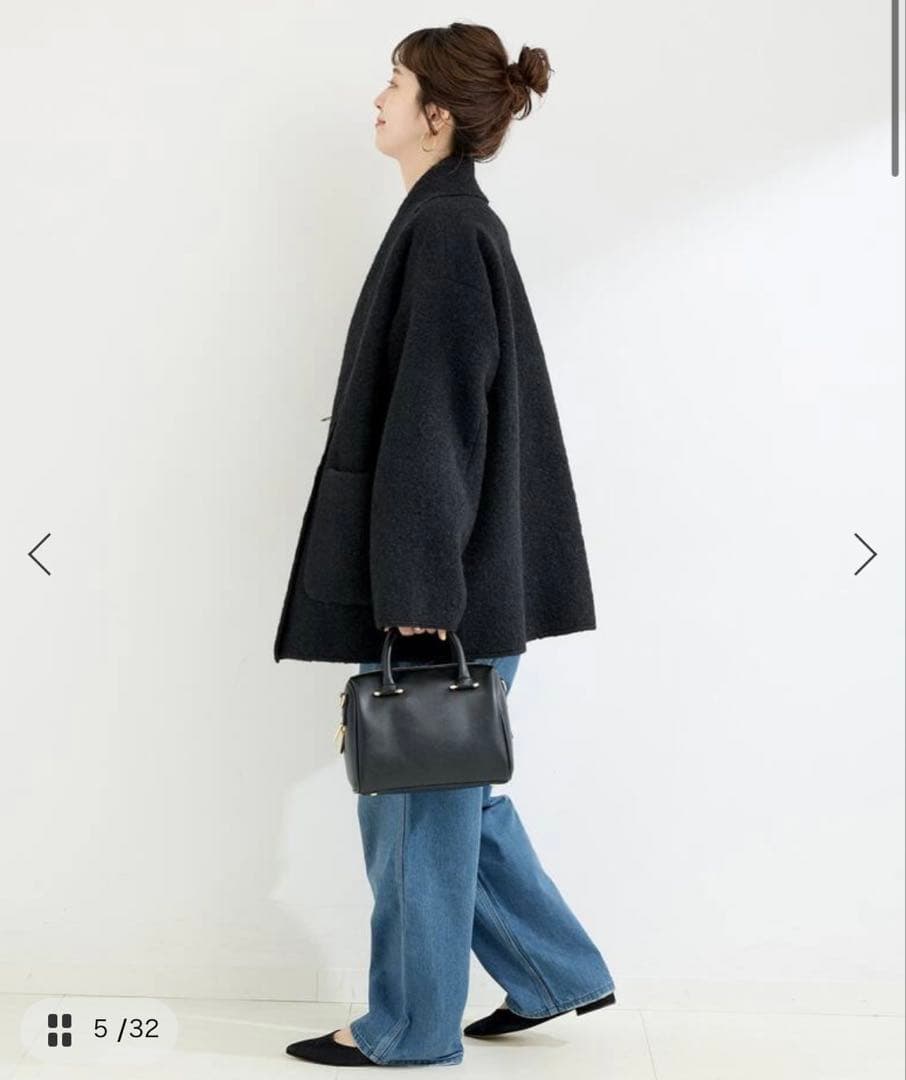 試着のみ　B.C STOCK　ブークレージャージ着流しコート