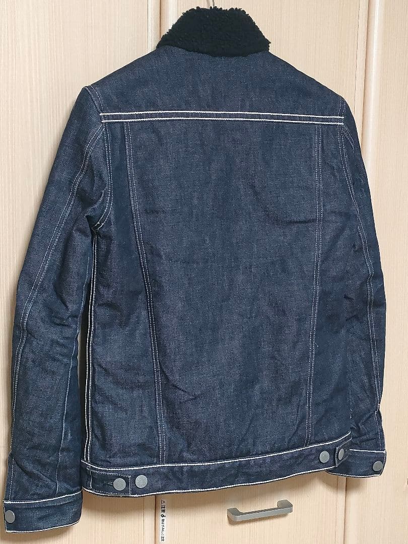 美品 DELAYbyWin＆Sons デニムボア ジャケット レザー切替 2 M