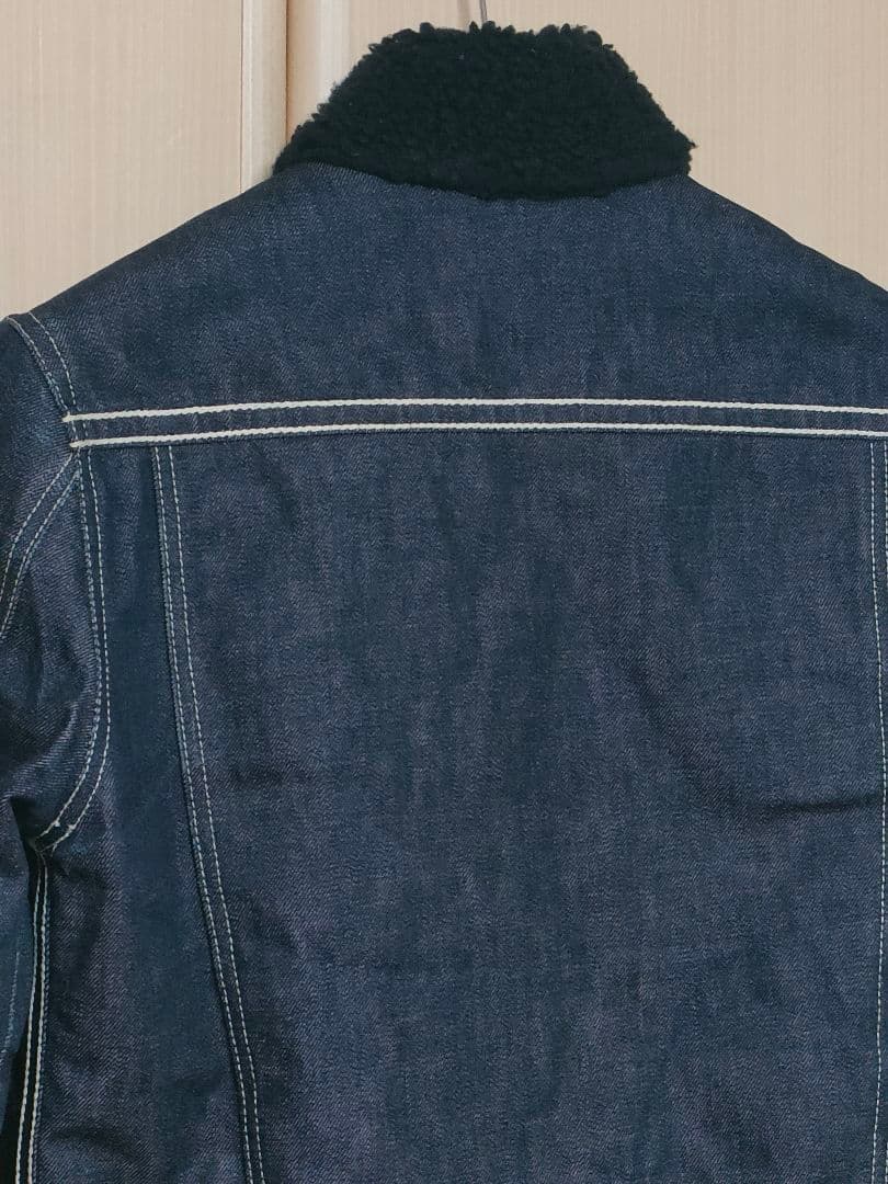 美品 DELAYbyWin＆Sons デニムボア ジャケット レザー切替 2 M