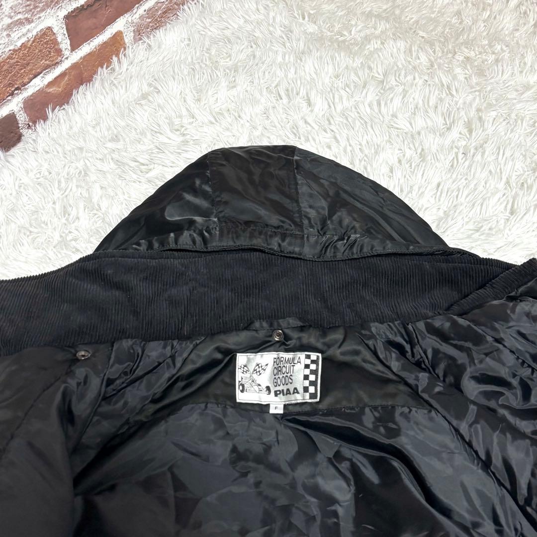 ✨PIAA✨ベンチコート　フード付き　ブラック黒　刺繍ロゴ　大きいサイズ