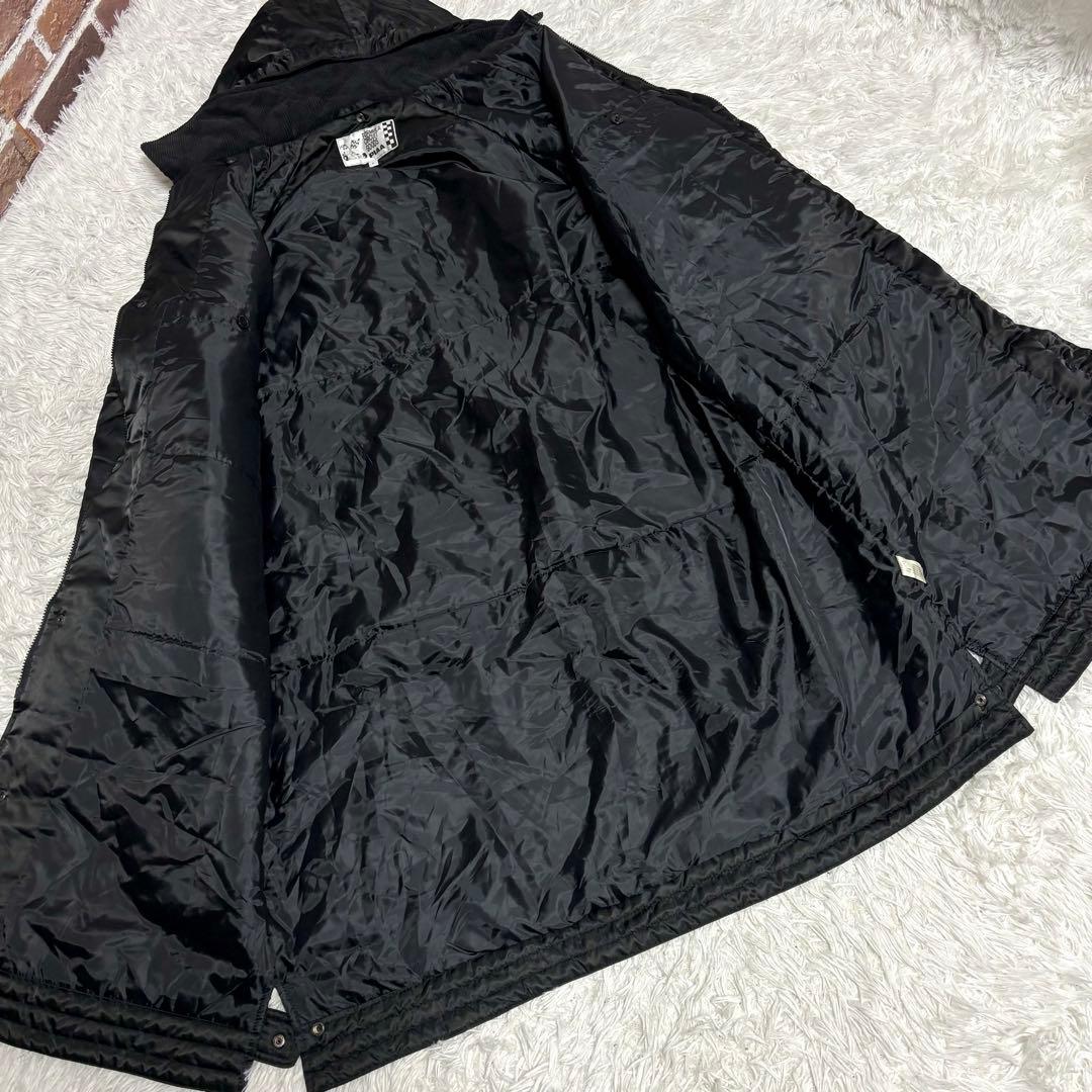 ✨PIAA✨ベンチコート　フード付き　ブラック黒　刺繍ロゴ　大きいサイズ