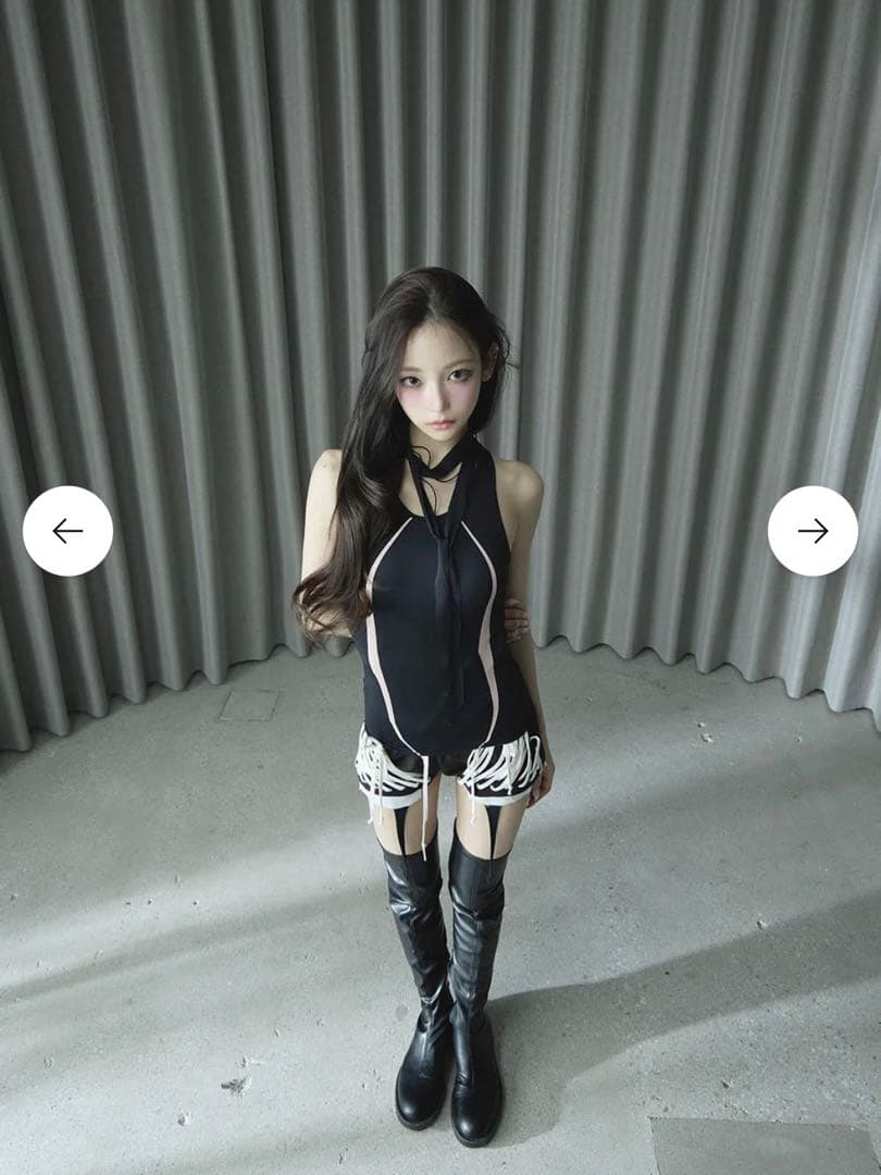 theredthread S lace up shorts black Mサイズ