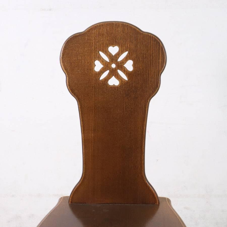 パリの雑貨屋 フラワーチェアー F-97 板座 天然木 ダイニングチェア