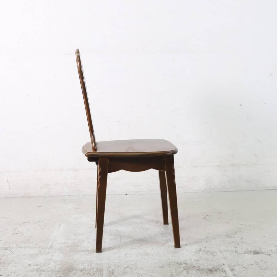 パリの雑貨屋 フラワーチェアー F-97 板座 天然木 ダイニングチェア