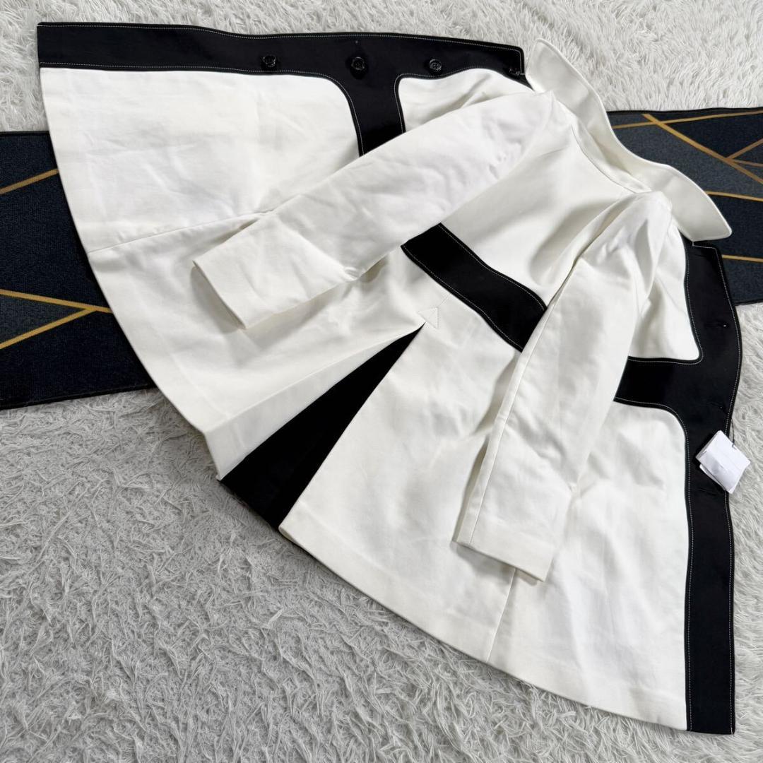 レッドヴァレンティノ ステンカラーコート 着丈86㎝ XXLサイズ ホワイト