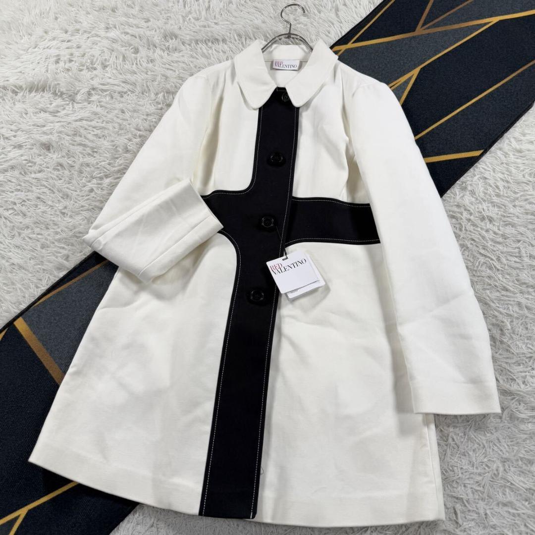 レッドヴァレンティノ ステンカラーコート 着丈86㎝ XXLサイズ ホワイト