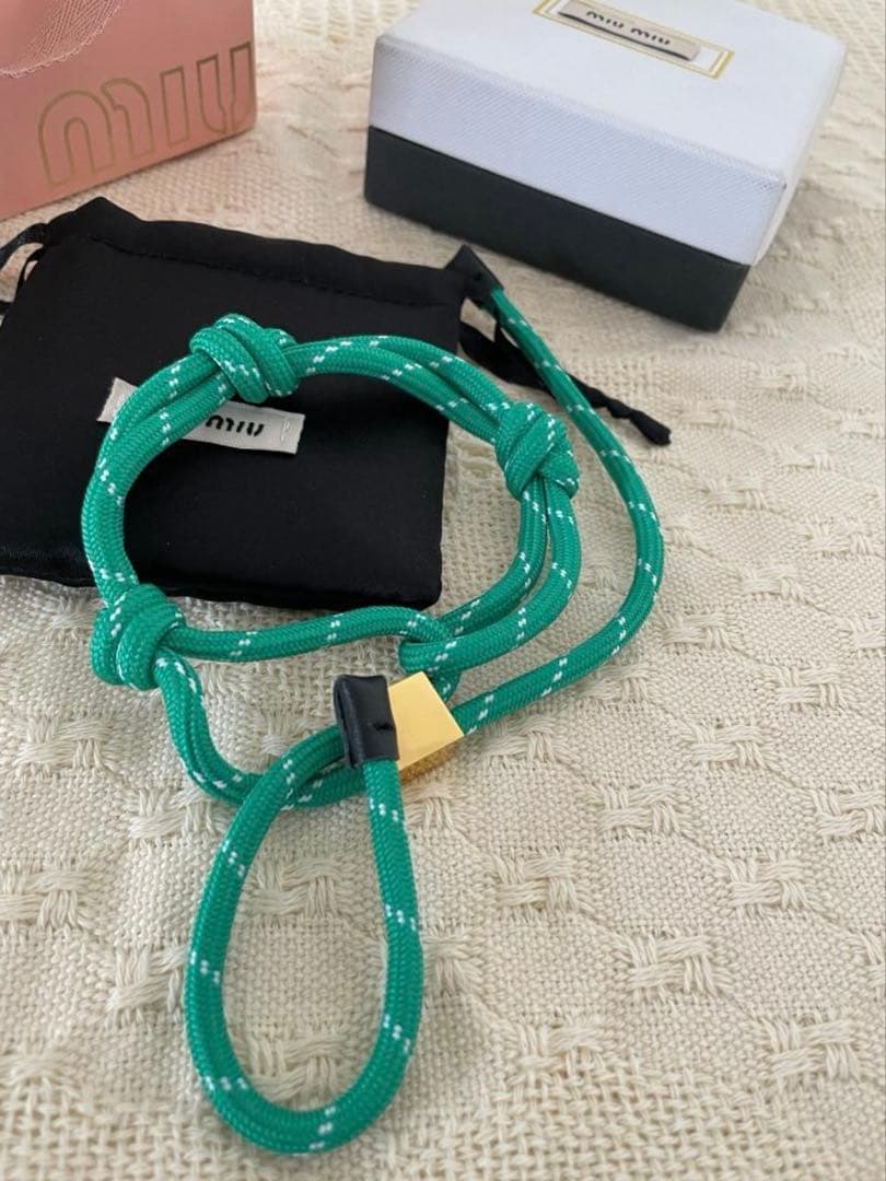 MIUMIUミュウミュウ コード ナイロン ブレスレット