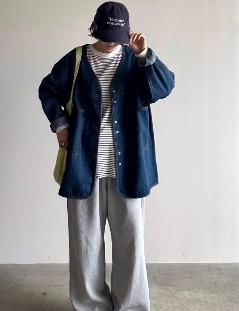 【値下げしました♩】v-collar denim jacket arulle