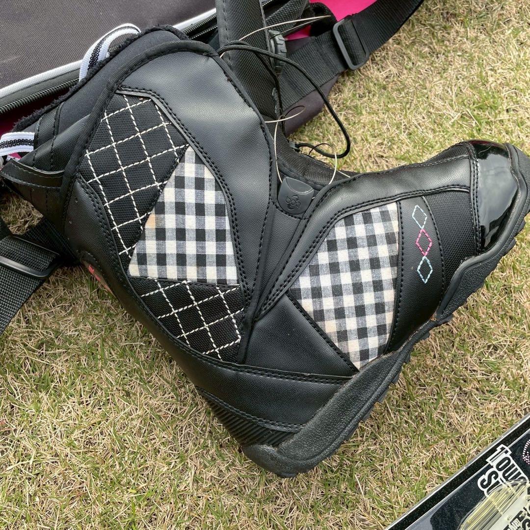 スノーボード一式 スノボ 板ビンディングシューズ コスミックサーフ25センチ