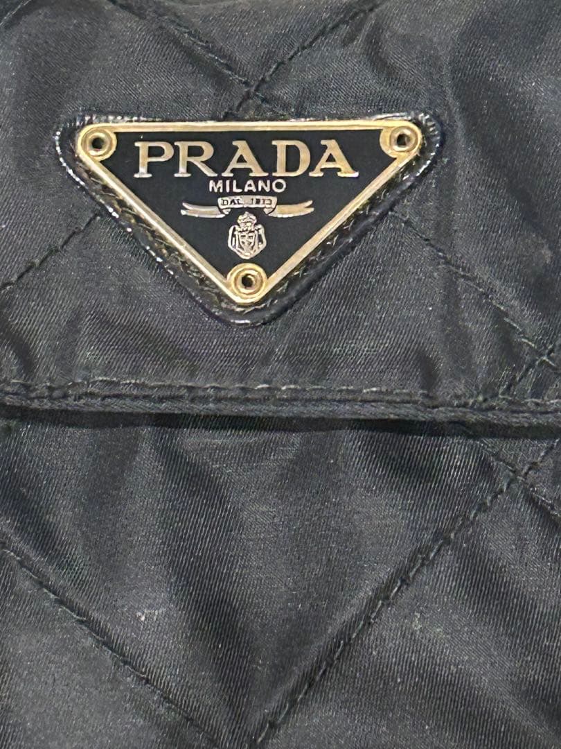 M*様 週末オークション　美品　PRADA ブラックショルダーバッグ ゴールドチ