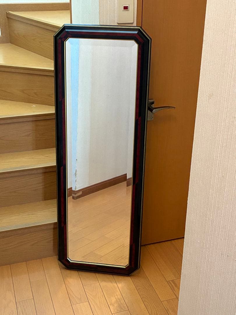 【アンティーク】ウォールミラー　姿見　全身鏡　イタリア製