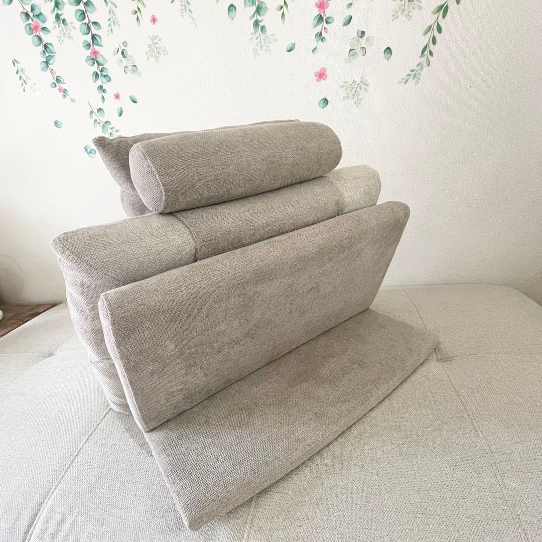 【美品】ニトリ　布張りソファベッド(MB07 BE) 3人掛け ソファ