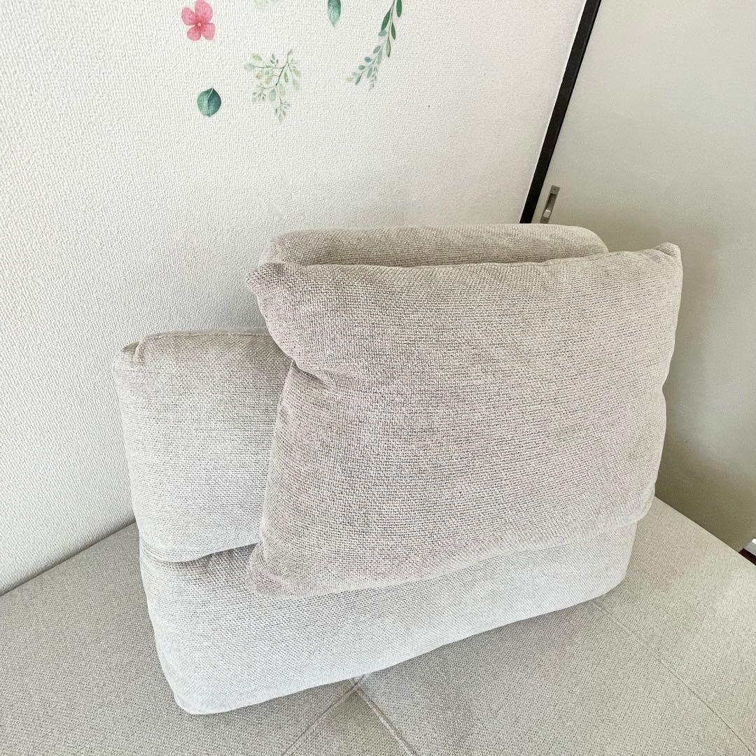 【美品】ニトリ　布張りソファベッド(MB07 BE) 3人掛け ソファ