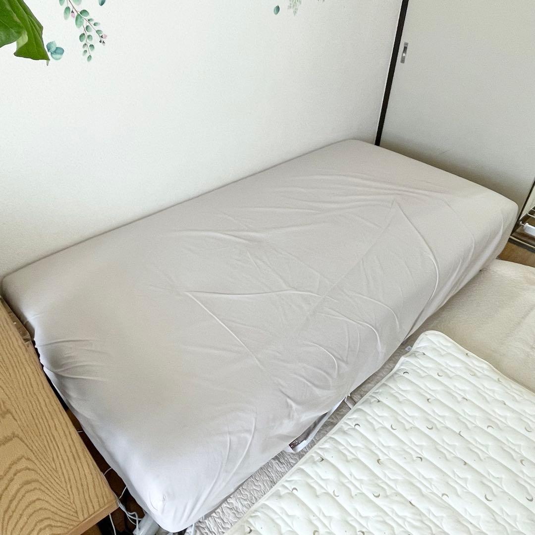 【美品】ニトリ　布張りソファベッド(MB07 BE) 3人掛け ソファ