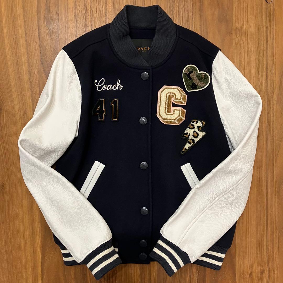 Coach コーチ 新品未使用1番人気カラー☆ ウール&レザー　スタジャン