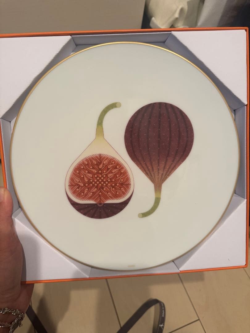 新品未使用　エルメス　デザートプレート カオルミ　イチジク