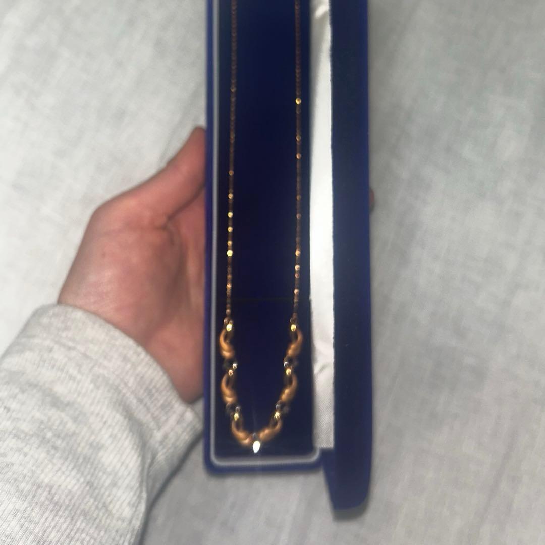 K18 ゴールドシルバーチェーンネックレス