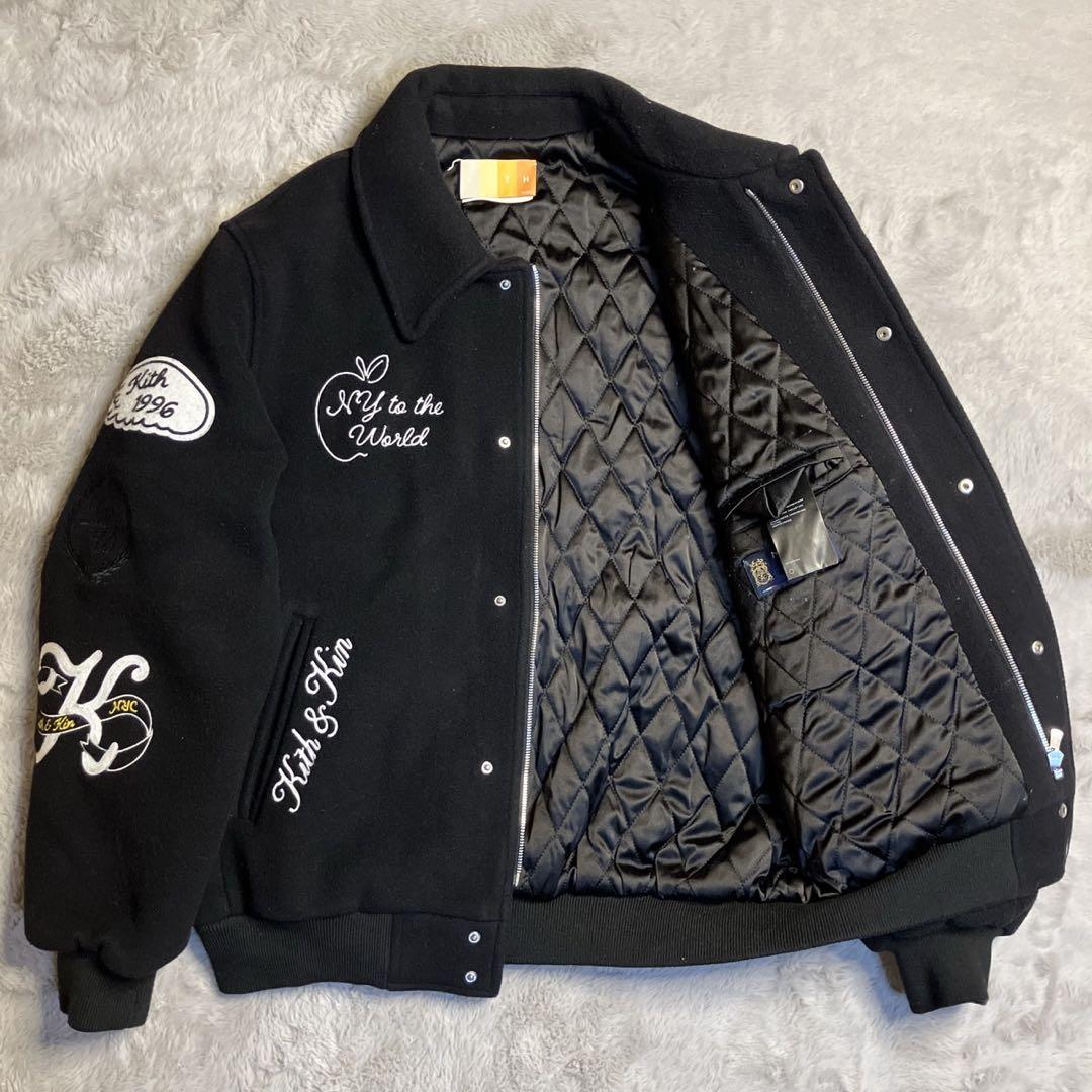 KITH スタジャン ブラック ウール