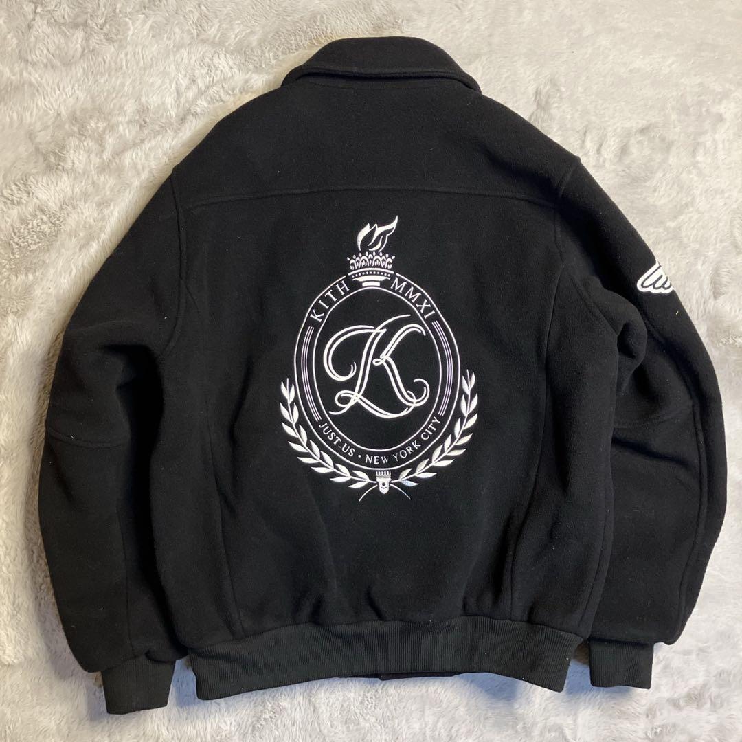 KITH スタジャン ブラック ウール