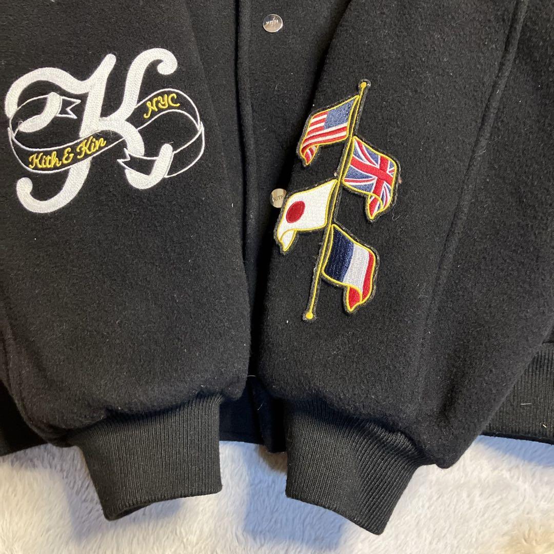 KITH スタジャン ブラック ウール