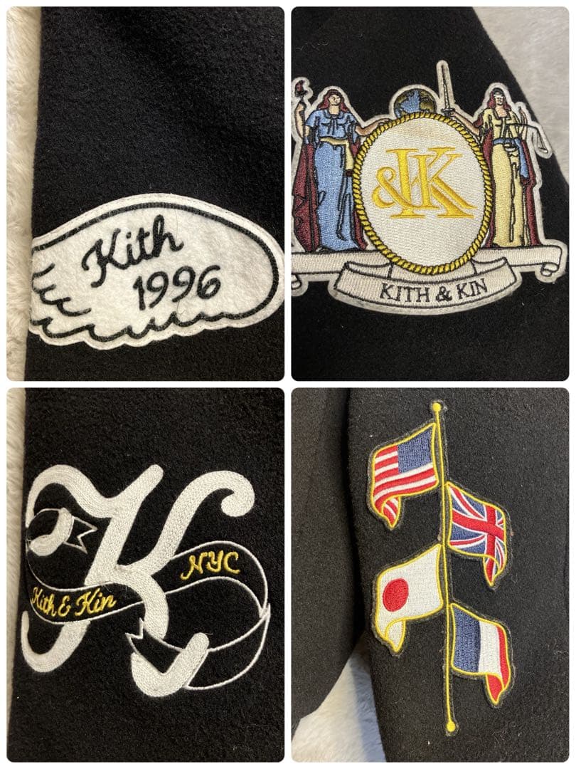 KITH スタジャン ブラック ウール