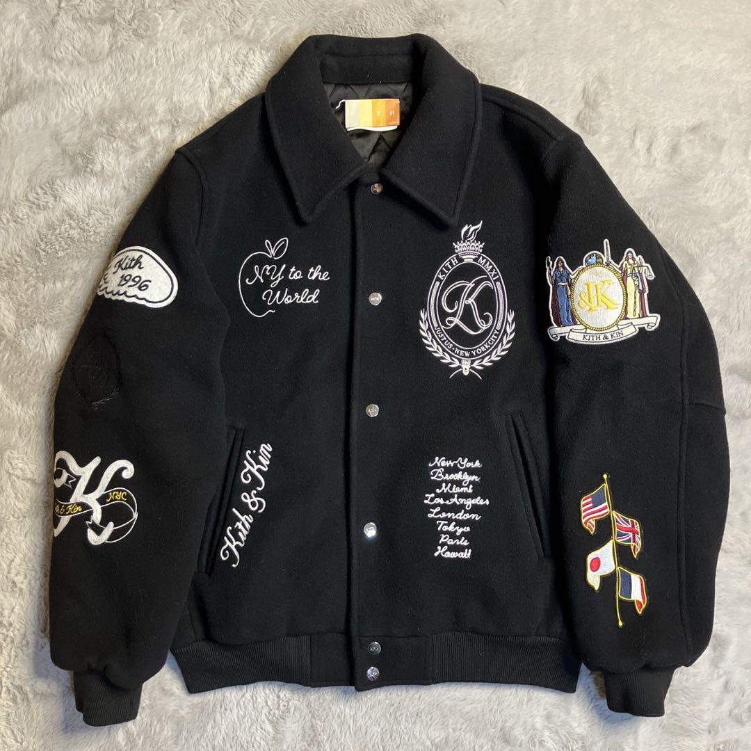 KITH スタジャン ブラック ウール