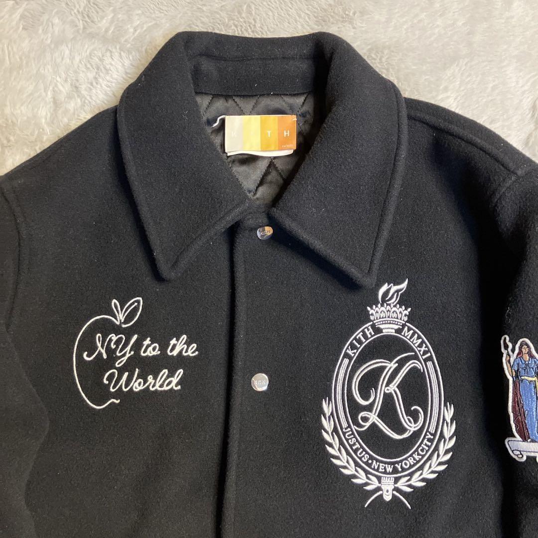 KITH スタジャン ブラック ウール