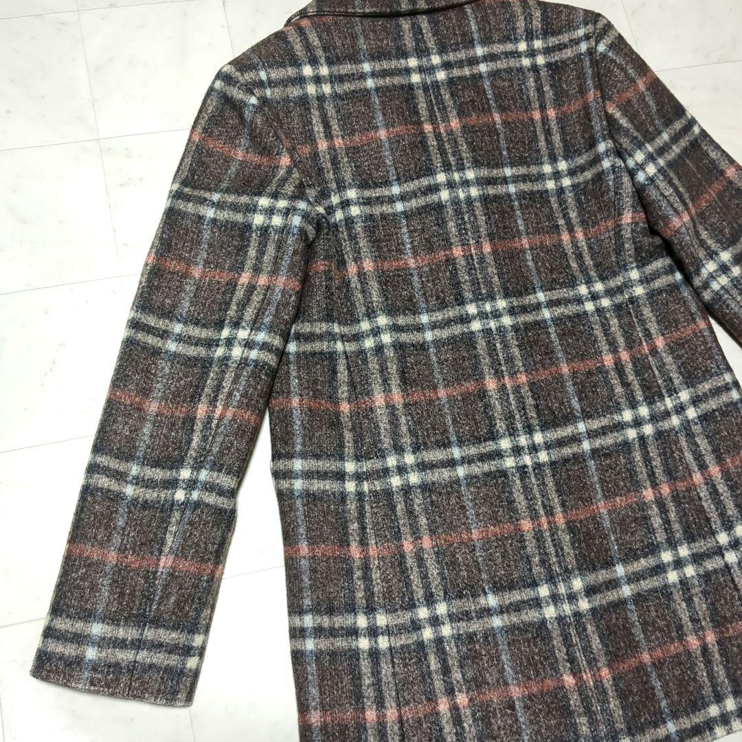 BURBERRY LONDON ブラウン ノバチェック ウール チェスターコート