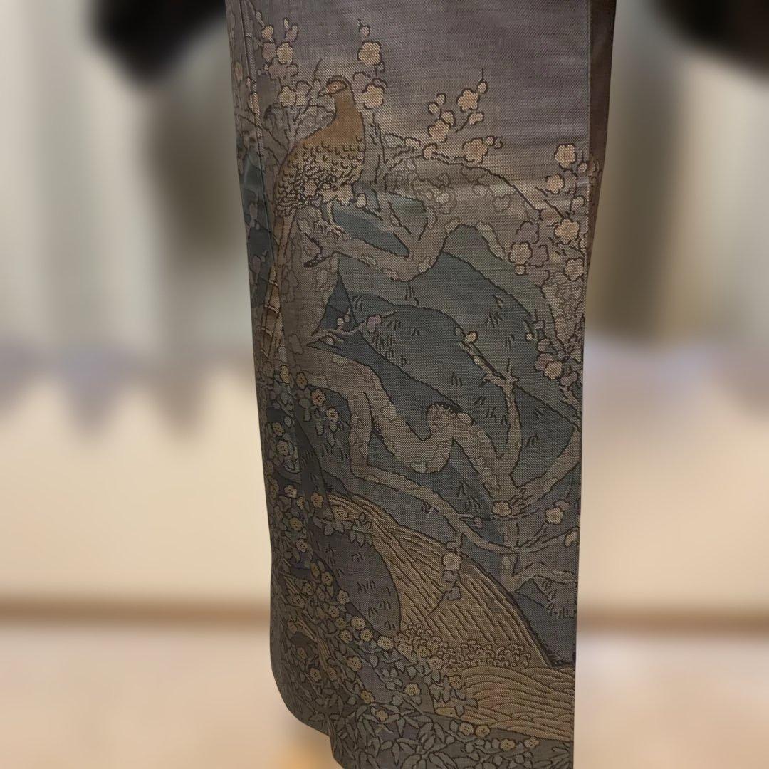 ちえ様　未使用★泥染奄美大島紬★きじ梅柄