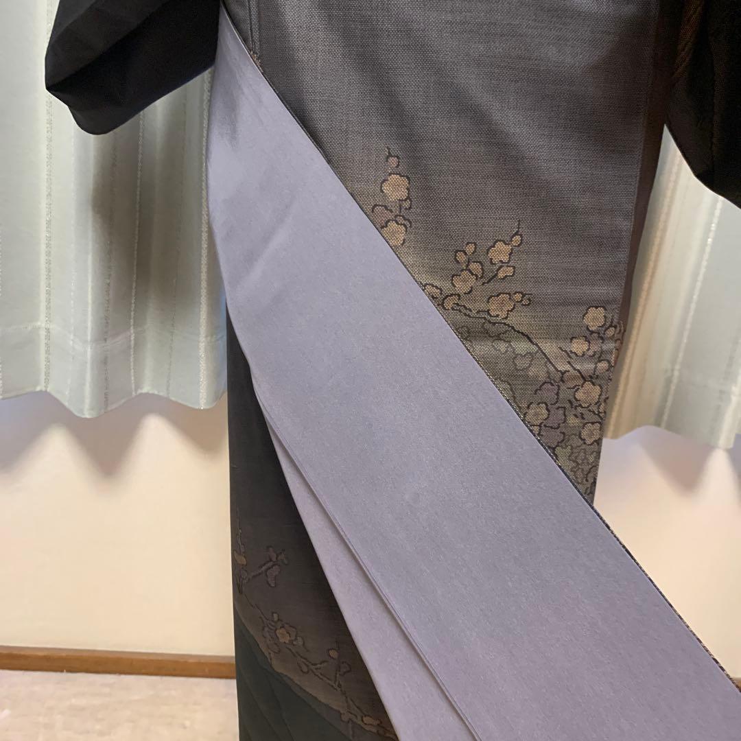 ちえ様　未使用★泥染奄美大島紬★きじ梅柄