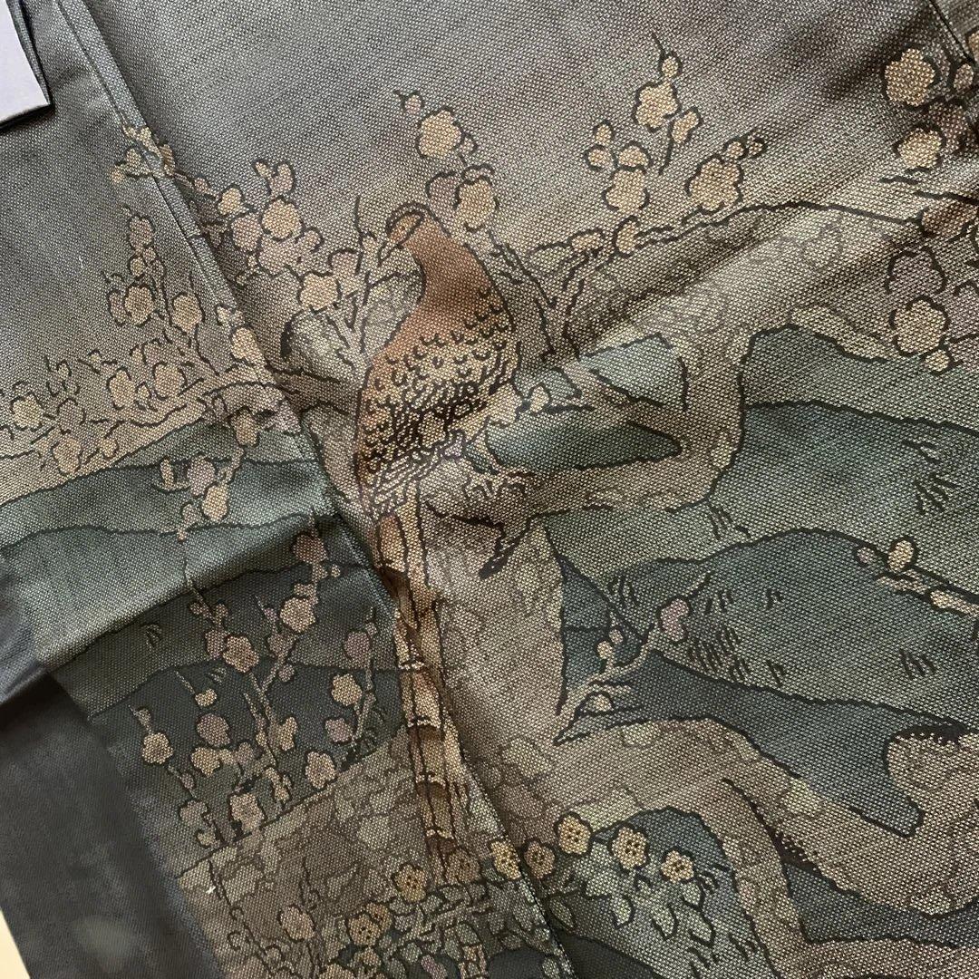 ちえ様　未使用★泥染奄美大島紬★きじ梅柄