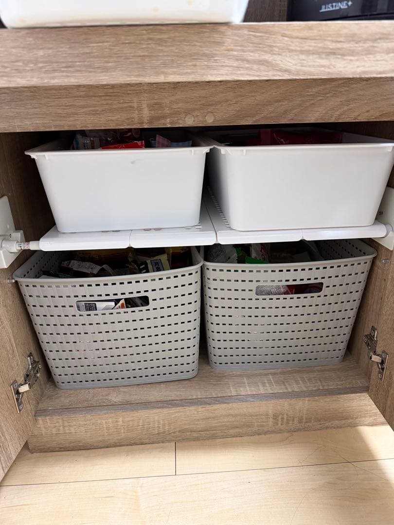 LOWYA [幅83] キッチンカウンター ミドルタイプ スライド収納付き