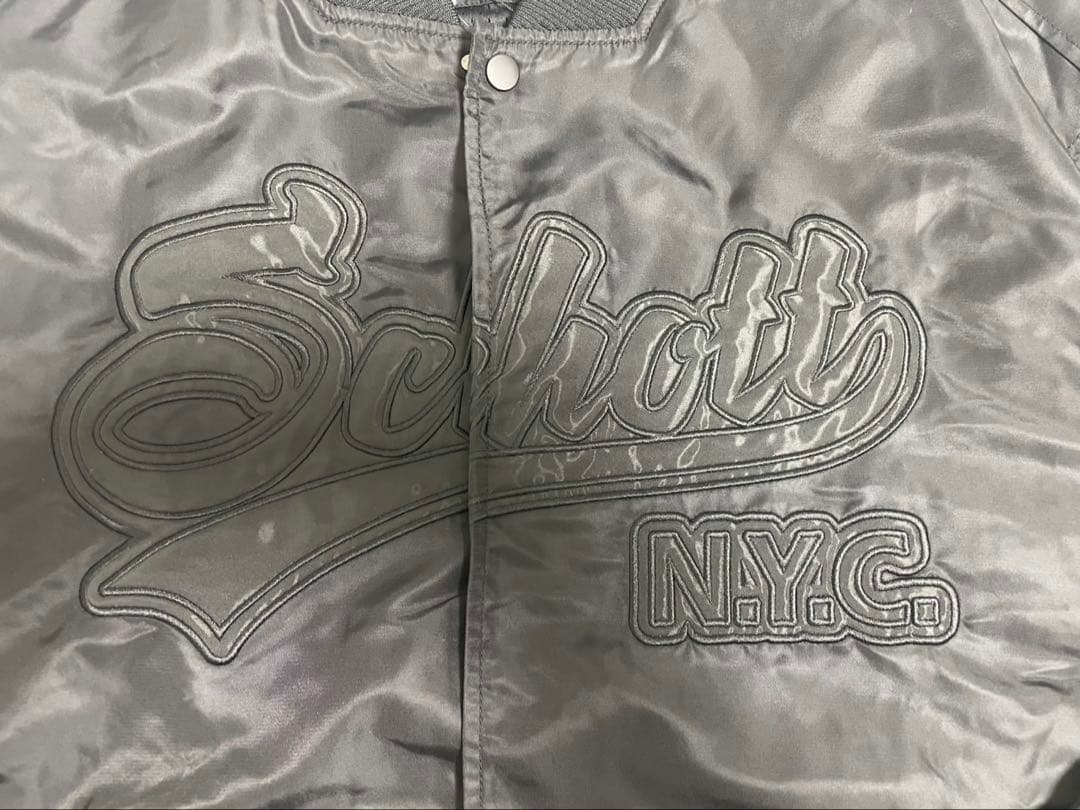 新品schott ショット 22SS バーシティジャケット スタジャンブラック