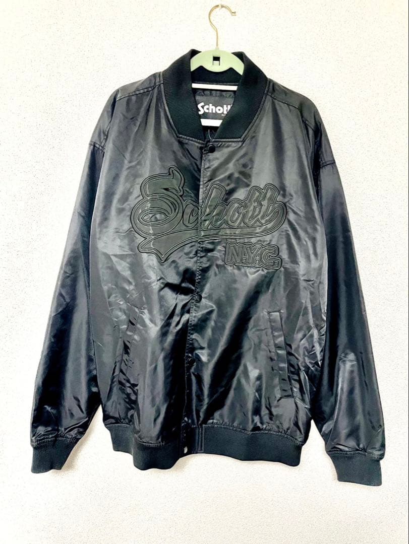 新品schott ショット 22SS バーシティジャケット スタジャンブラック