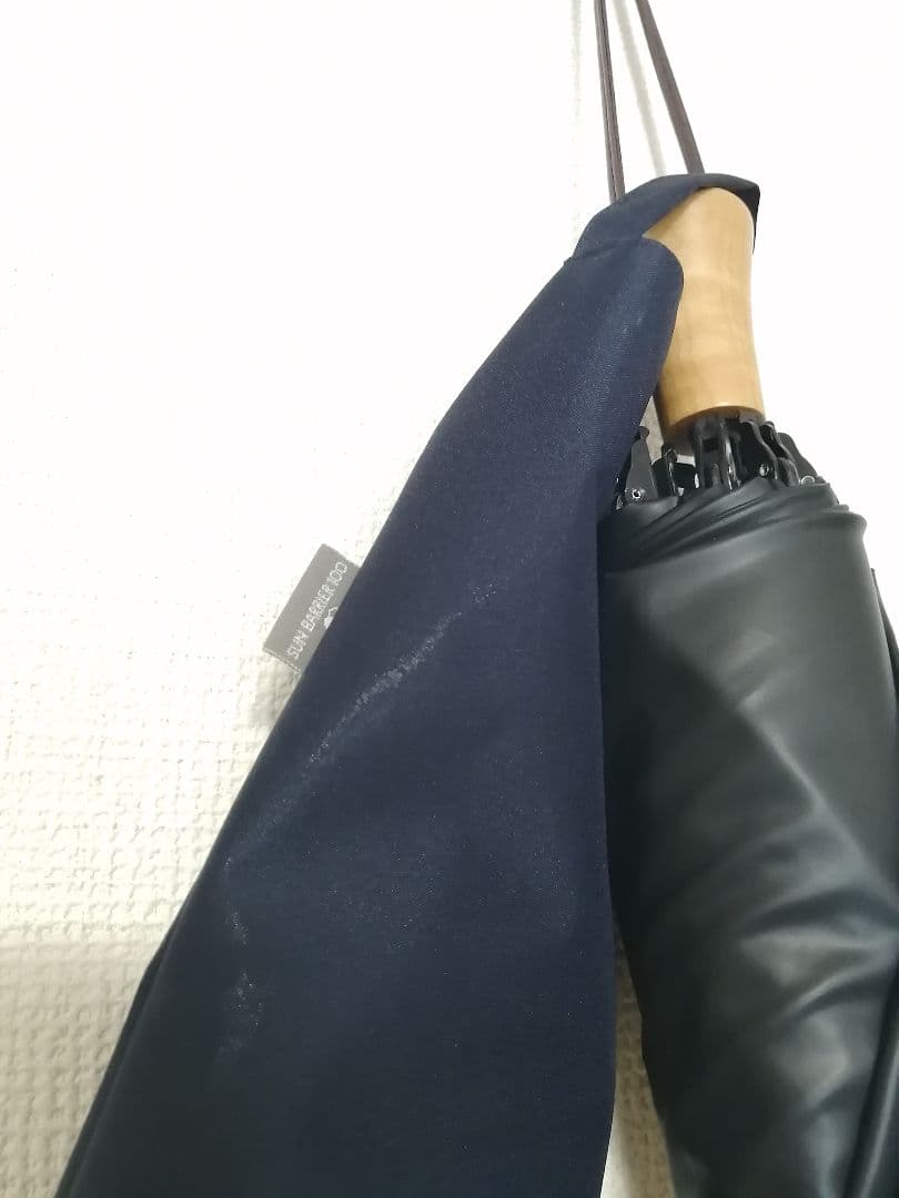 サンバリア100 折りたたみ日傘 2段折り 無地 ネイビー