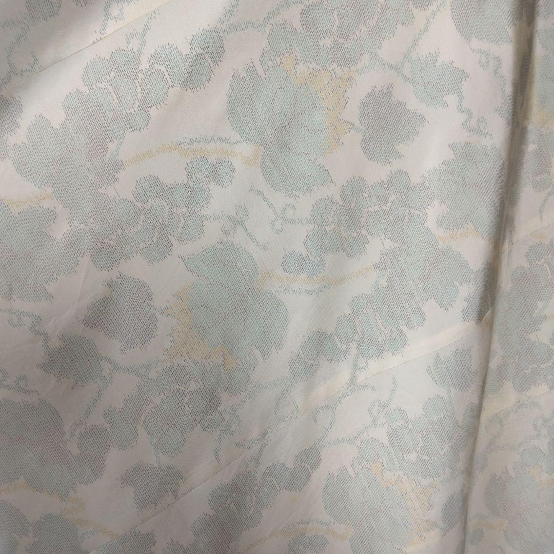 白大島紬解き生地からバイアス仕立てはロングフレアーワンピースS寸