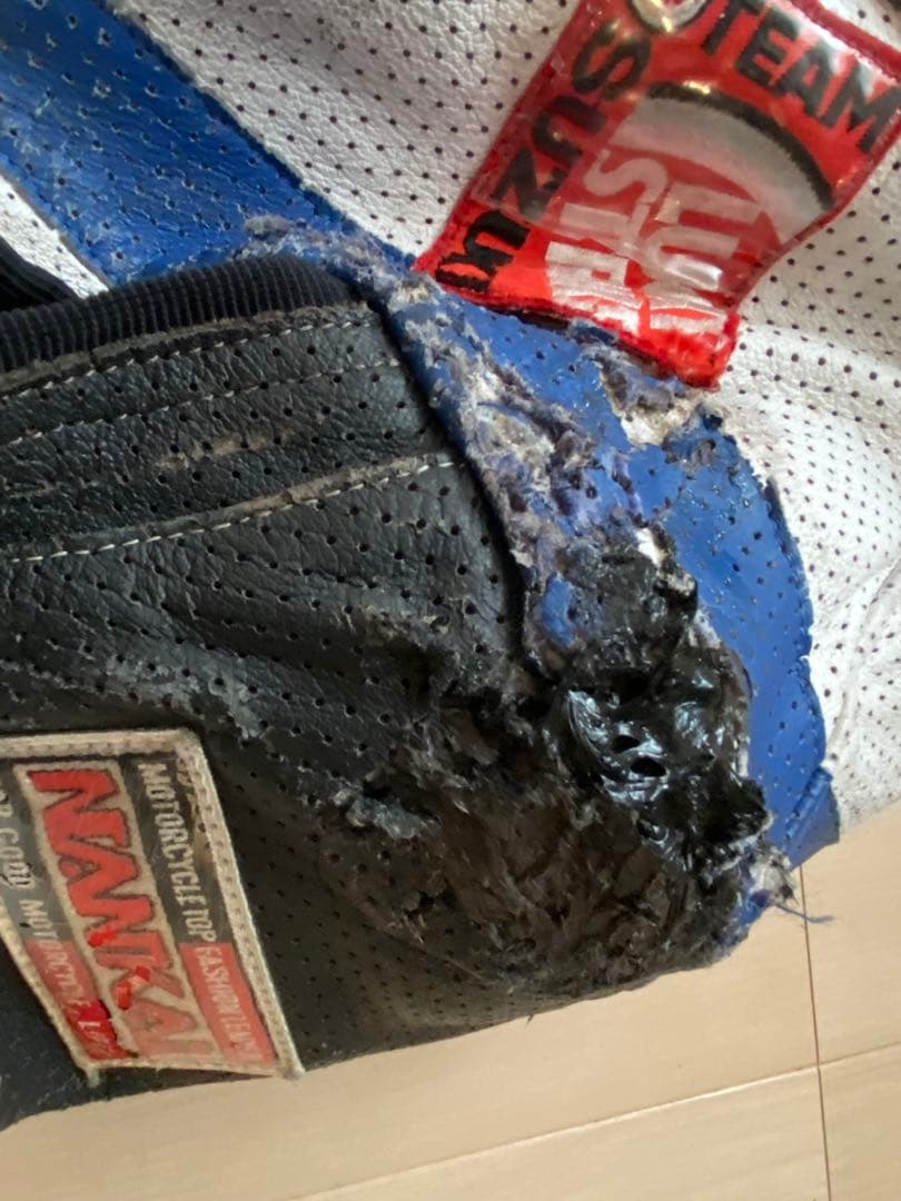 ナンカイ NANKAI 南海部品 MFJ公認 レーシングスーツ 革ツナギ XL