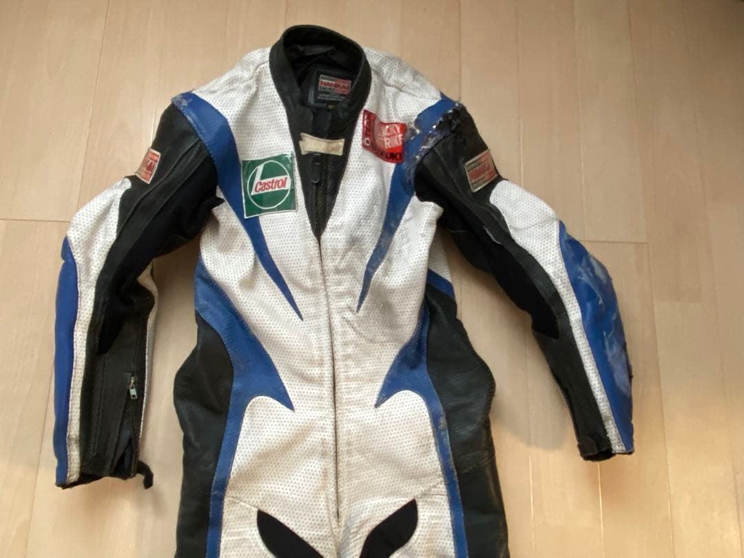 ナンカイ NANKAI 南海部品 MFJ公認 レーシングスーツ 革ツナギ XL