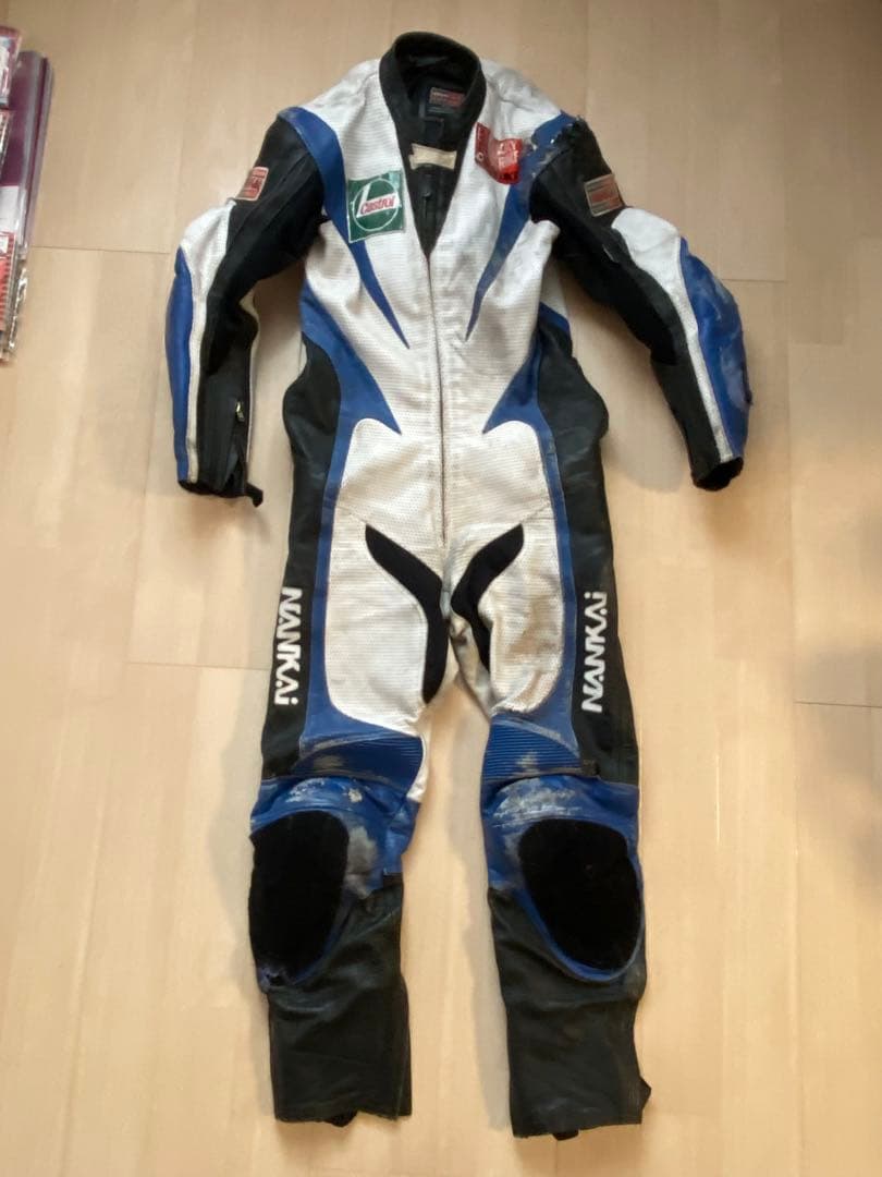 ナンカイ NANKAI 南海部品 MFJ公認 レーシングスーツ 革ツナギ XL