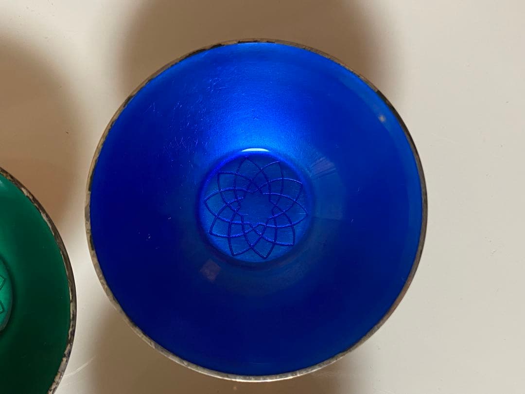 ELA DENMARK STERLING 925S 七宝焼き 盃 5個 シルバー