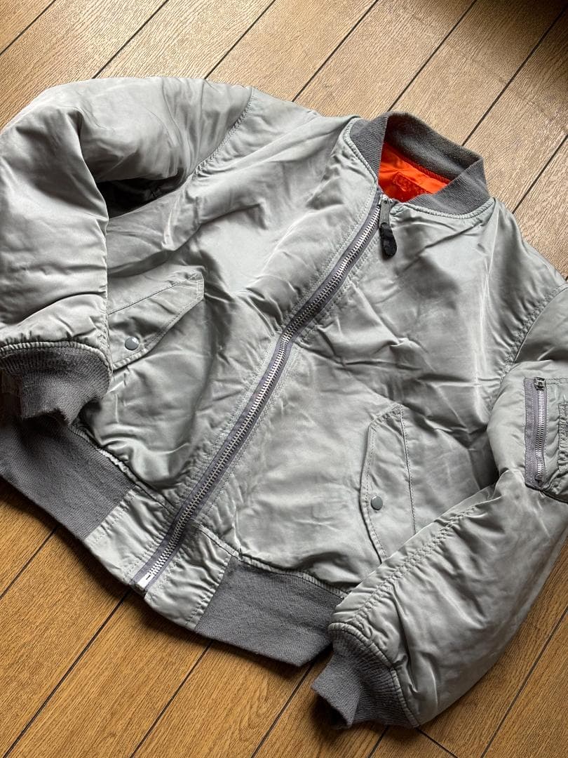 ♪ Alpha 80s MA-1 シルバーグレー 三本タグ Mサイズ