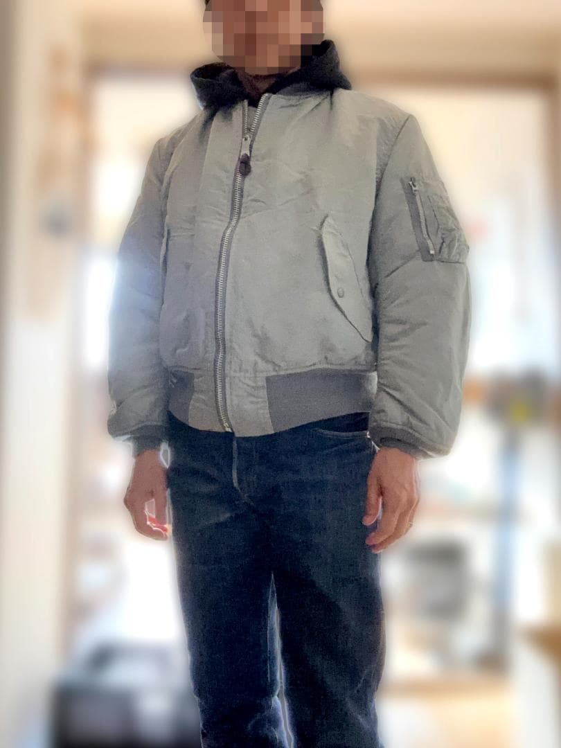 ♪ Alpha 80s MA-1 シルバーグレー 三本タグ Mサイズ