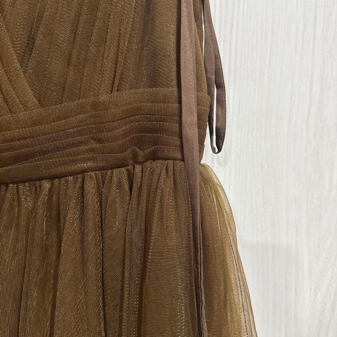 【前撮りのみ使用】チュールドレス ブラウン　撮影用 結婚式