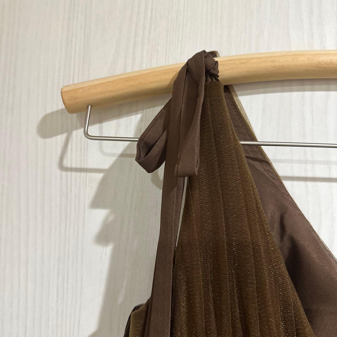 【前撮りのみ使用】チュールドレス ブラウン　撮影用 結婚式