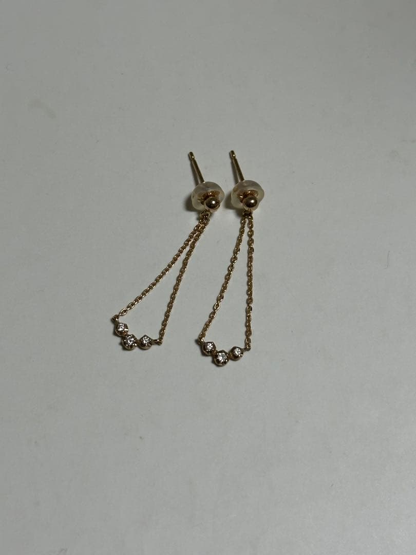 VENDOME AOYAMA　ダイヤモンドピアス　K18　PG