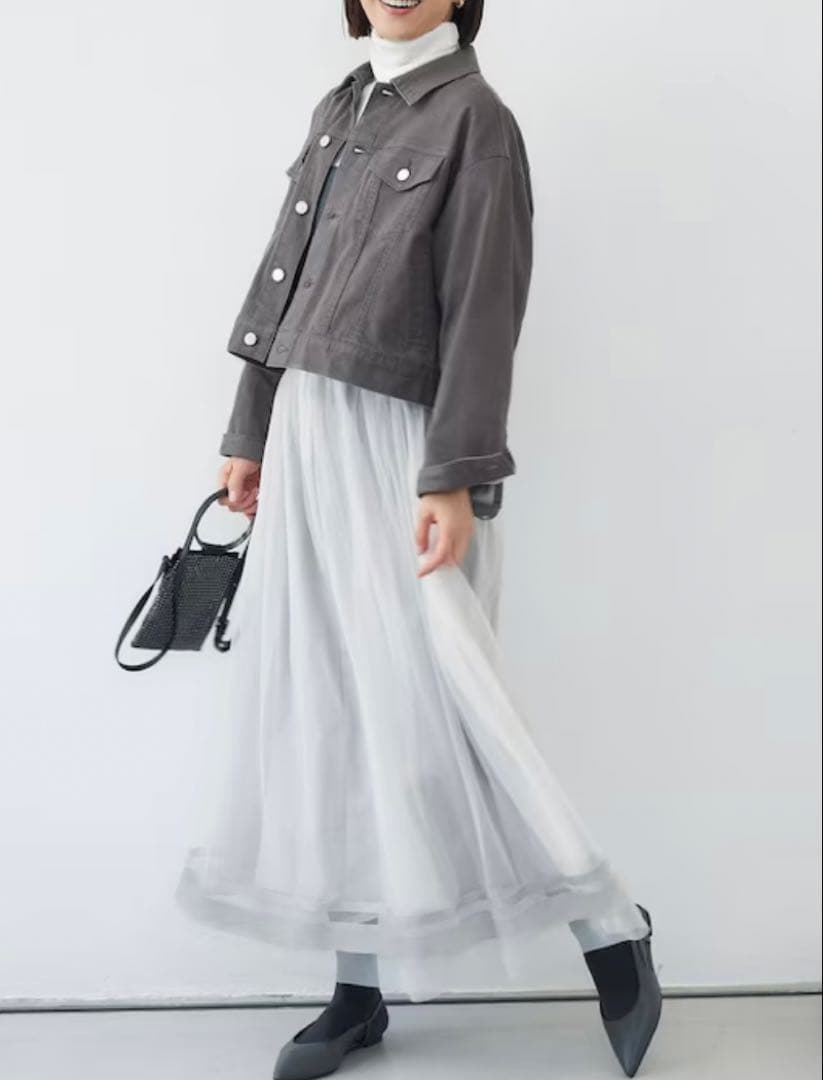 【未使用品】自由区 ウスカルデニム襟付き ジャケット